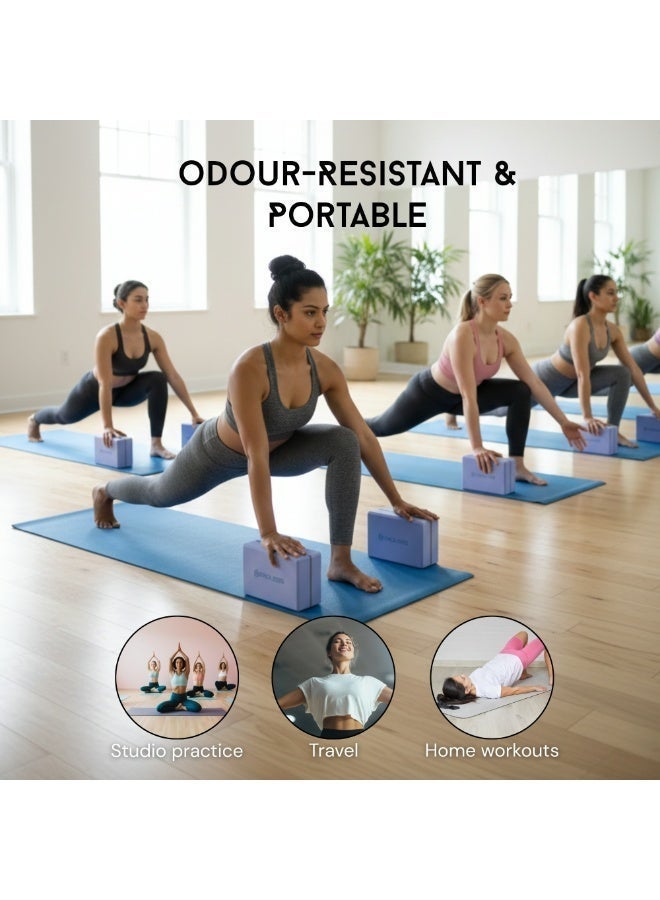 Endless High Density Premium EVA Foam Yoga Blocks Pack of 2 |For Strength, Balance, and Flexibility|Odour Resistant | Size: 22.5 x 15 x 7 cm | Set of 2 - Image 5